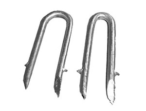 U Shape Hooped Fence Staple Nails with Barbed Shank
